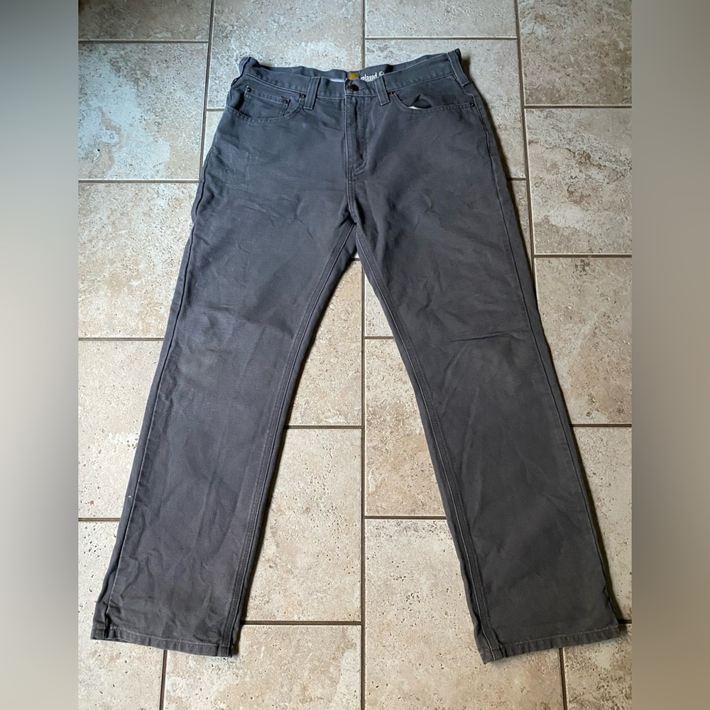 Men’s Carhartt Relaxed Jeans, 34x30, Gray